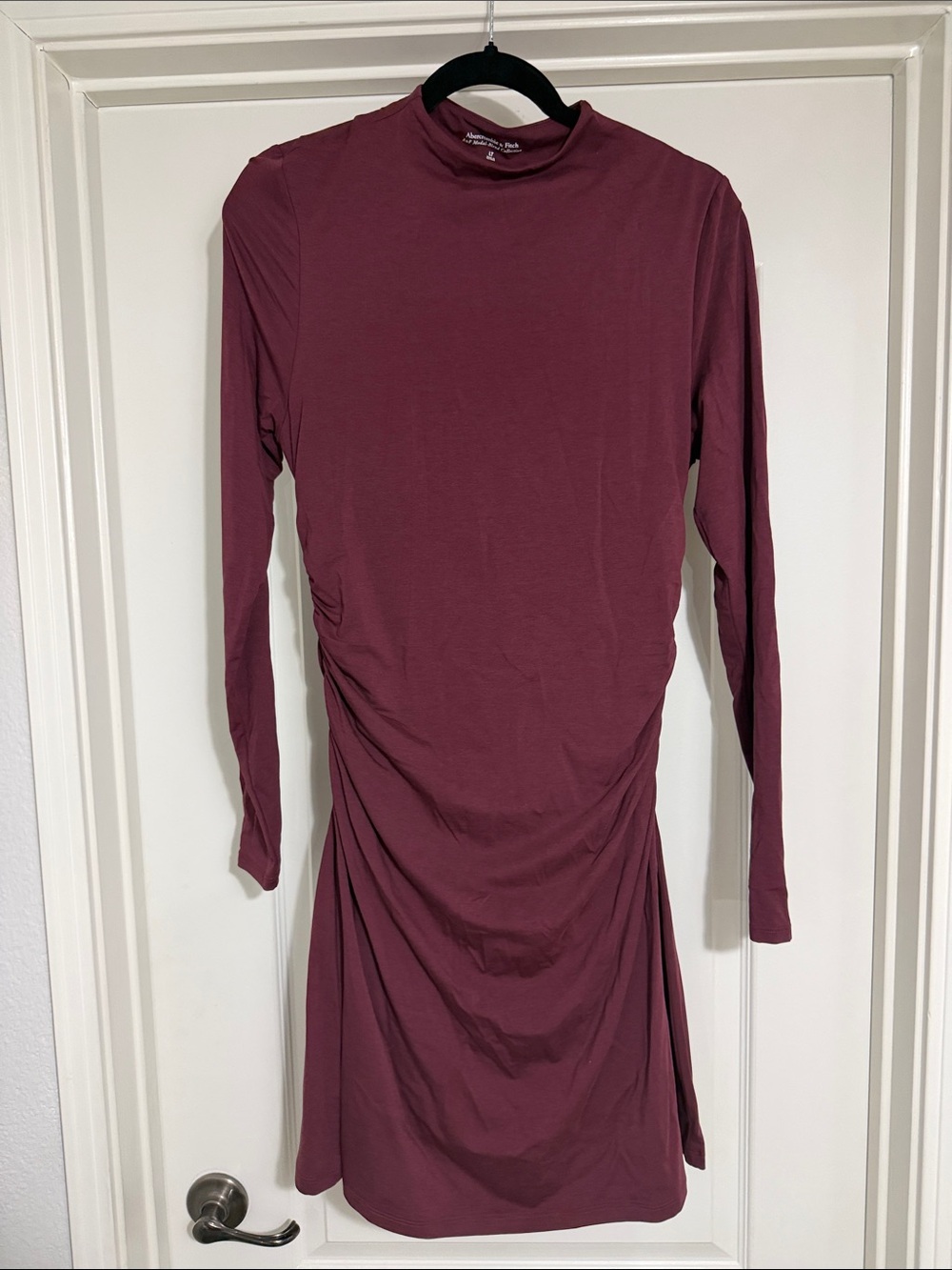 Abercrombie Size L Tall Burgundy long sleeve dress worn 1 time clean